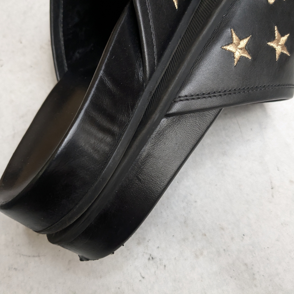 Gucci Horsebit Loafers Mules Men US 9.5 Black Gold Stars Bees Leather - Picture 11 of 16